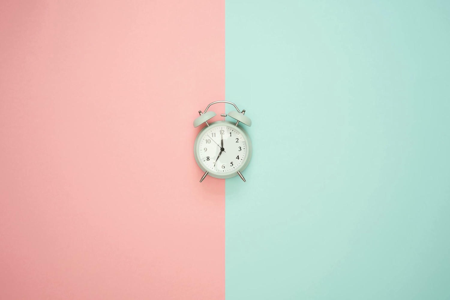 gray double bell clock