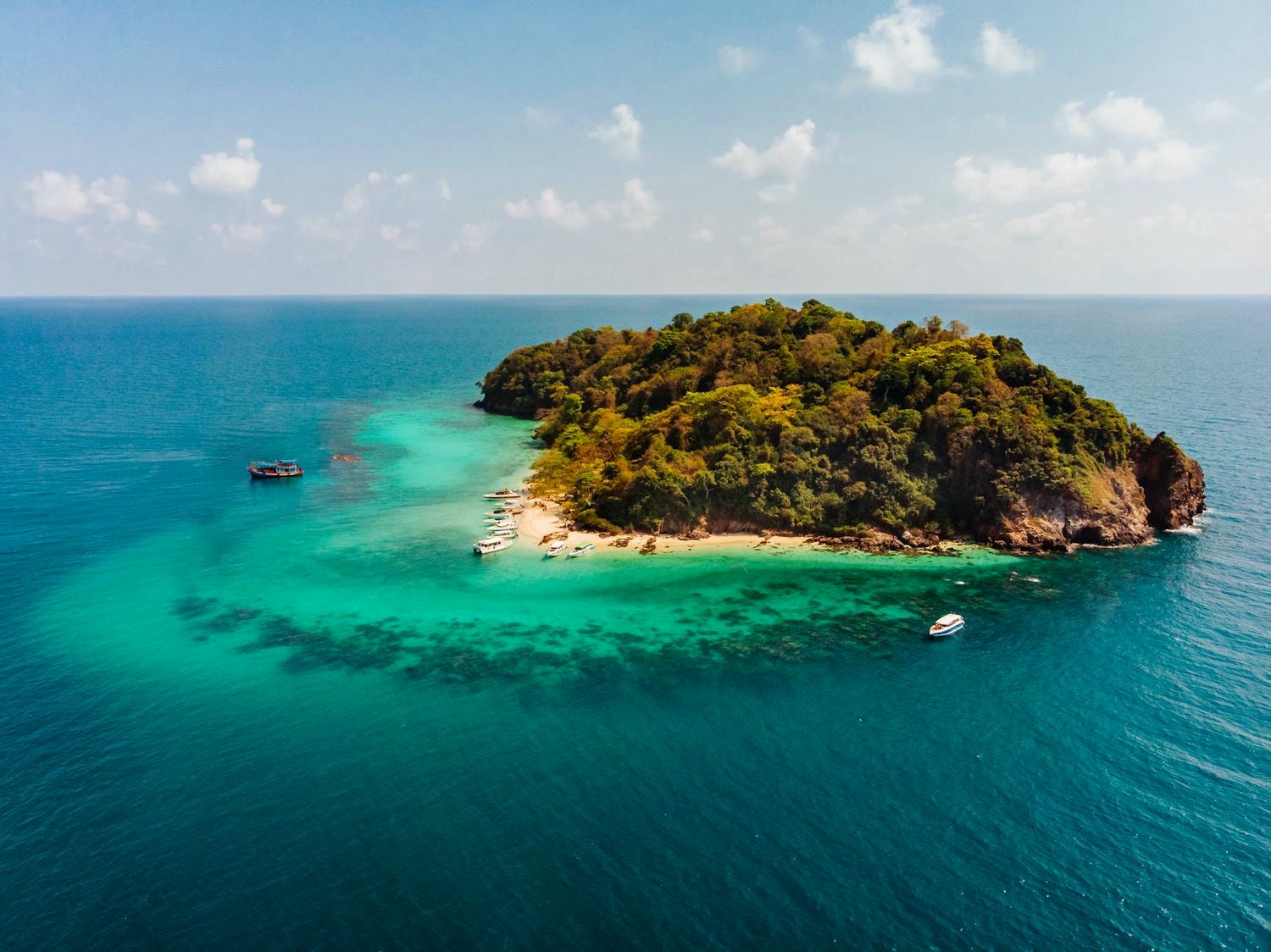 aerial view photography of island